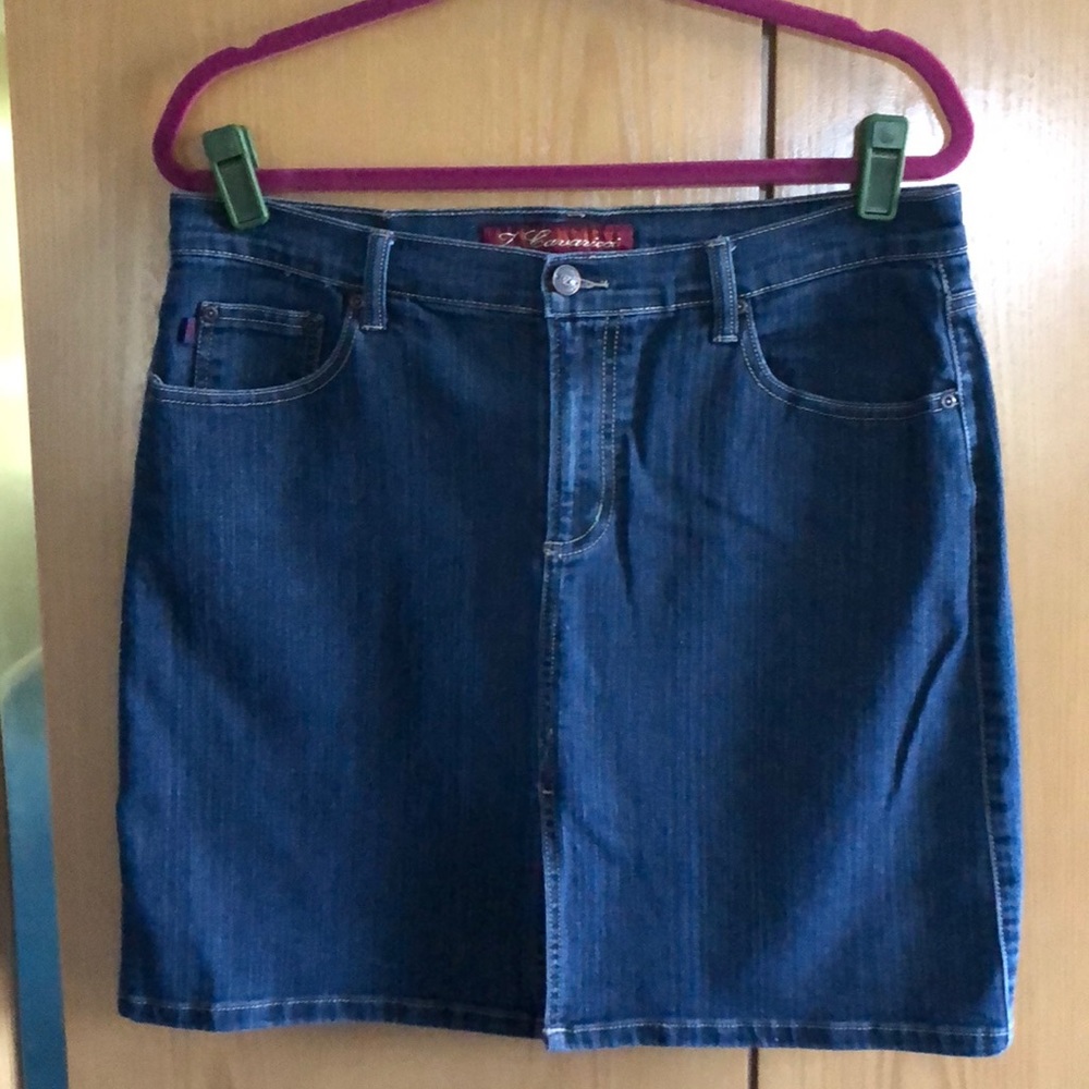 Z CAVARICCI BLUE DENIM SKIRT.